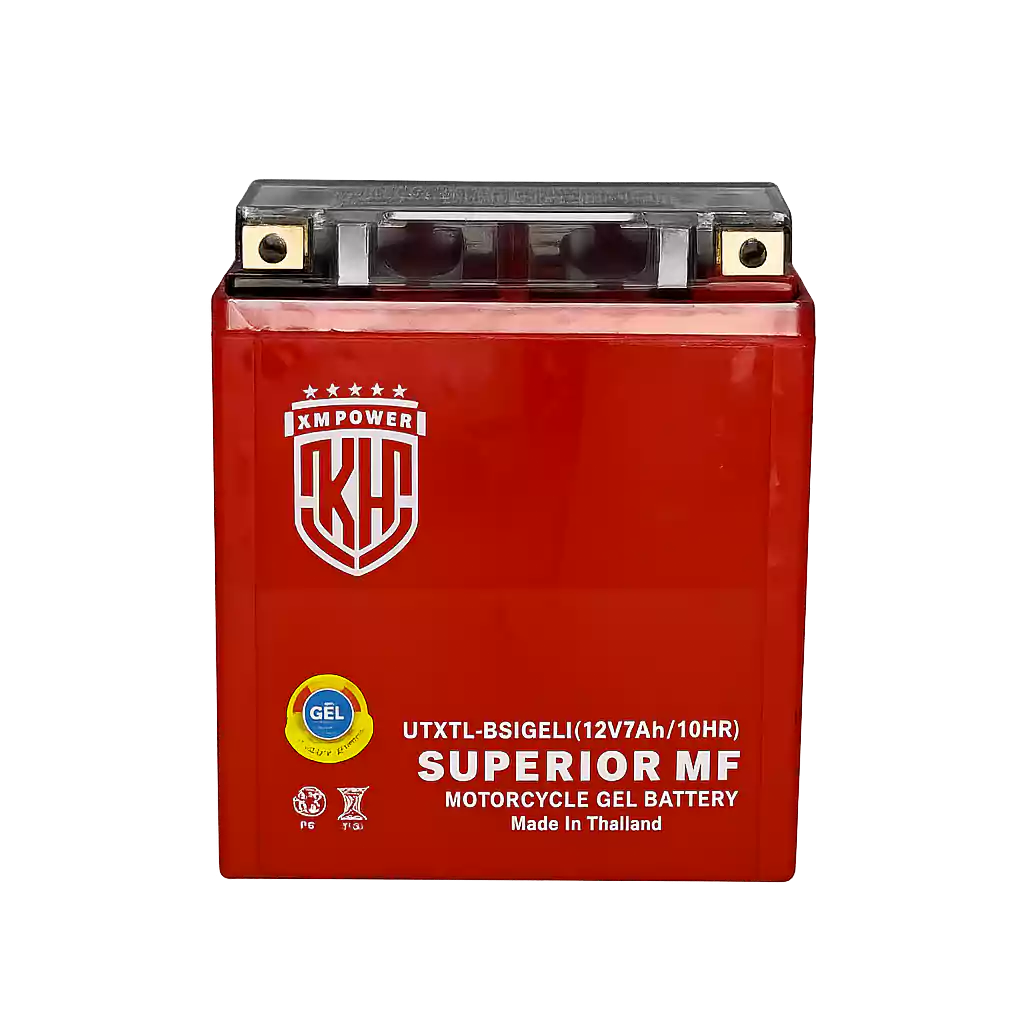 20251202_1741_Motorcycle Battery Isolated_remix_01kbfpbtnxeafsvn36xcrvbek7 (1) باتری 12v7Ah ایکس مکس XMAX